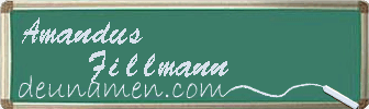 Amandus Fillmann Visitenkarte